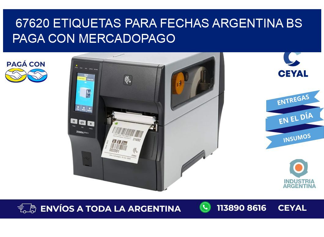 67620 ETIQUETAS PARA FECHAS ARGENTINA BS PAGA CON MERCADOPAGO