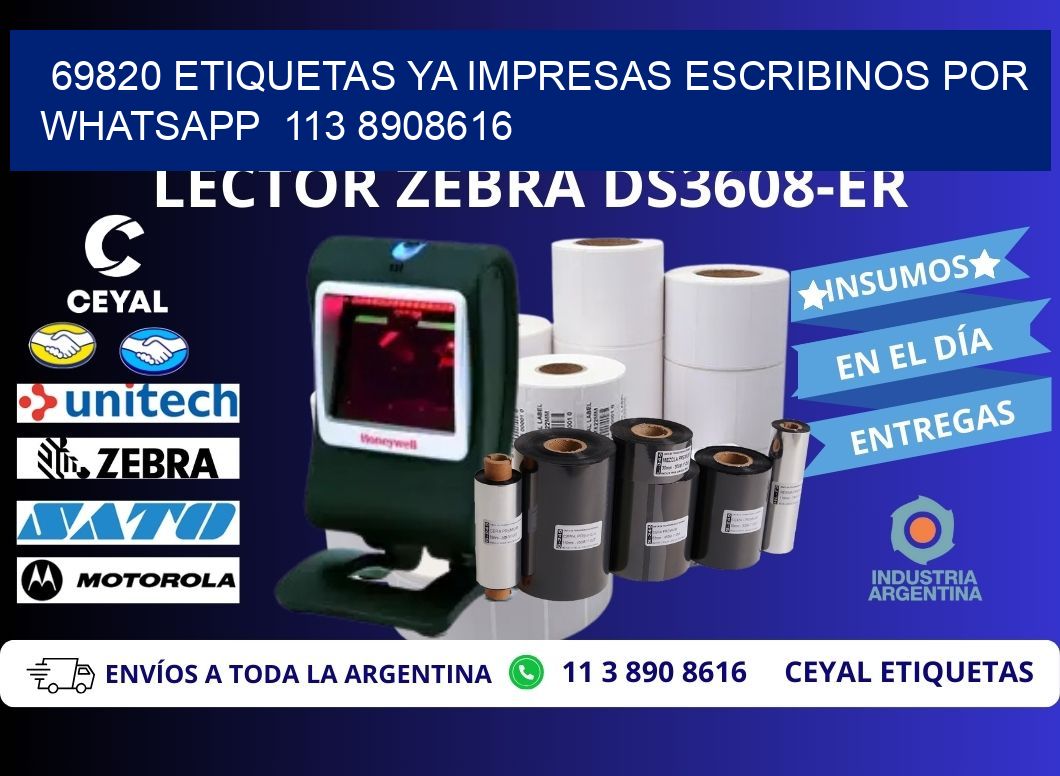 69820 ETIQUETAS YA IMPRESAS ESCRIBINOS POR WHATSAPP  113 8908616