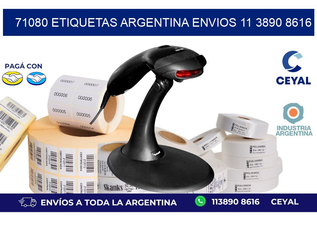 71080 ETIQUETAS ARGENTINA ENVIOS 11 3890 8616