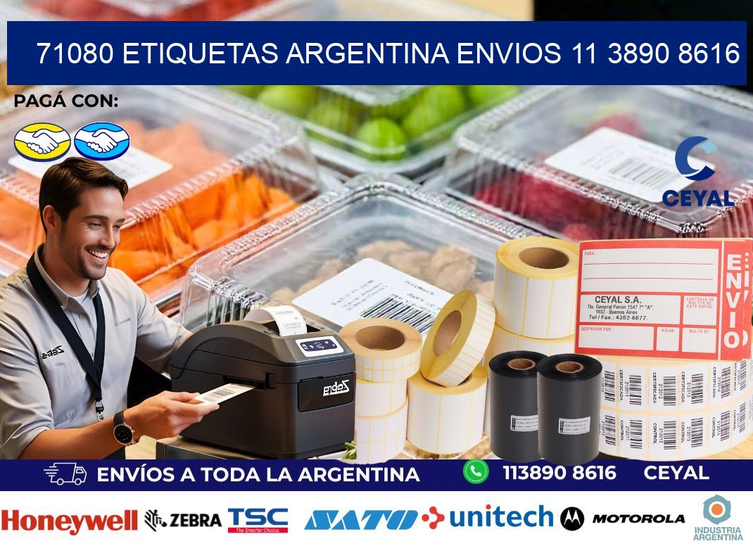 71080 ETIQUETAS ARGENTINA ENVIOS 11 3890 8616