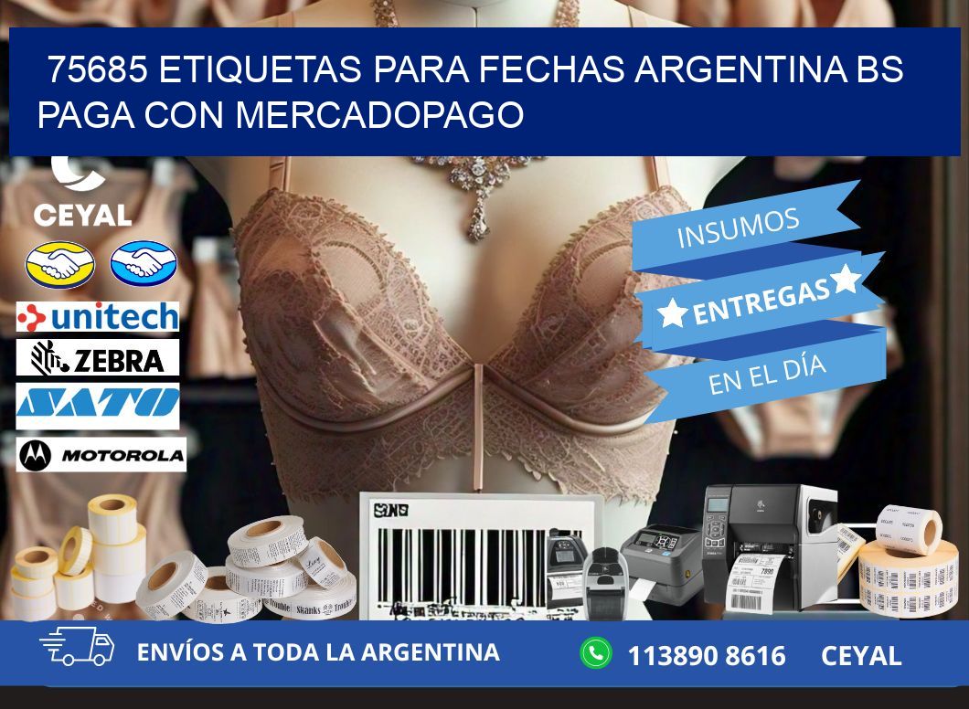 75685 ETIQUETAS PARA FECHAS ARGENTINA BS PAGA CON MERCADOPAGO