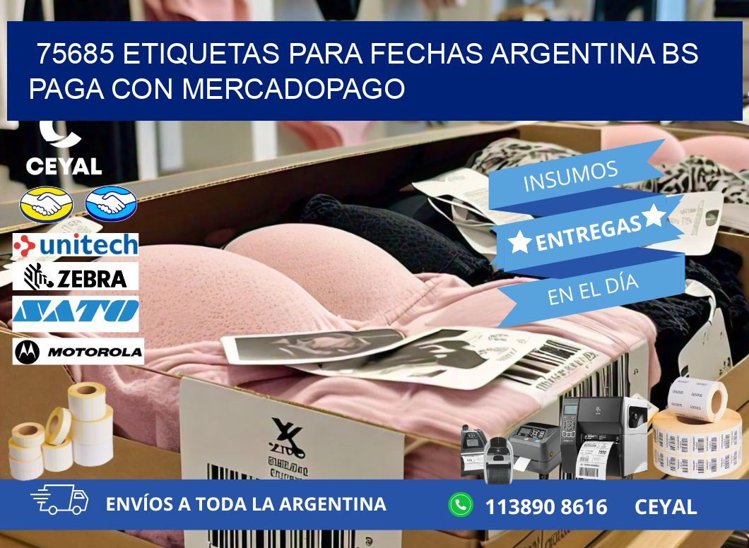 75685 ETIQUETAS PARA FECHAS ARGENTINA BS PAGA CON MERCADOPAGO