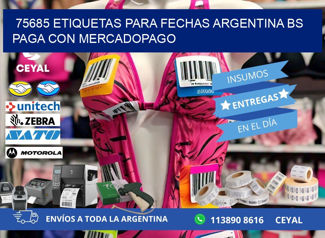 75685 ETIQUETAS PARA FECHAS ARGENTINA BS PAGA CON MERCADOPAGO