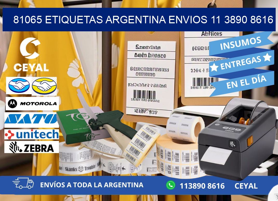 81065 ETIQUETAS ARGENTINA ENVIOS 11 3890 8616