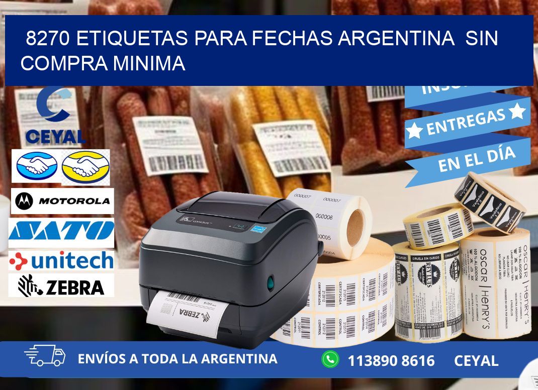 8270 ETIQUETAS PARA FECHAS ARGENTINA  SIN COMPRA MINIMA