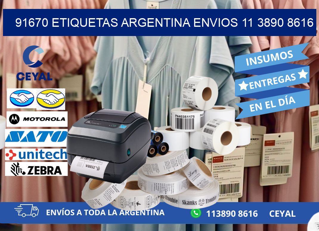 91670 ETIQUETAS ARGENTINA ENVIOS 11 3890 8616