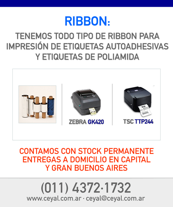 Ribon zebra 110×300 cera CABA