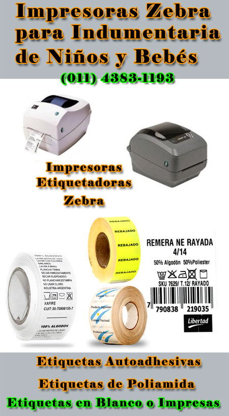 Impresoras Zebra para Indumentaria de niños y bebés